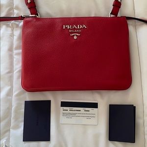 Prada double zip crossbody.